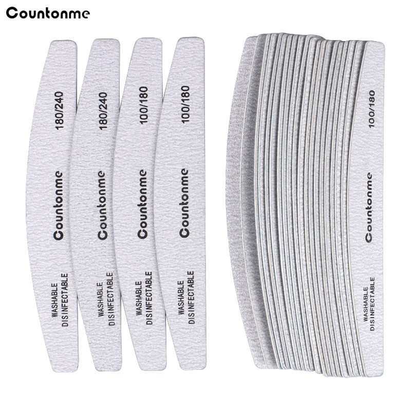Nail File Titanium - 10/20 قطعة مبارد أظافر خشبية احترافية،
