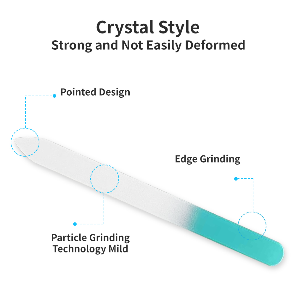 1 قطعة مبرد أظافر زجاجي كريستا - مراجعة Nail File Titanium وسعره