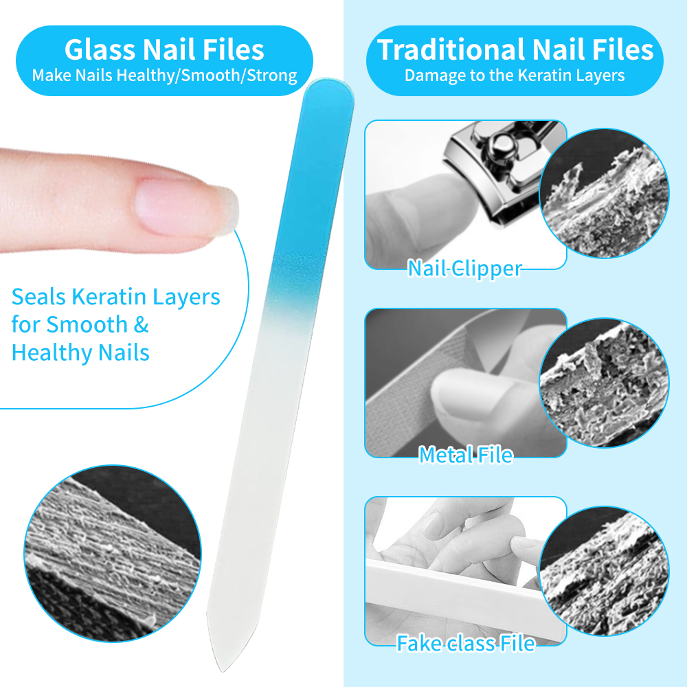 1 قطعة مبرد أظافر زجاجي كريستا - مراجعة Nail File Titanium وسعره