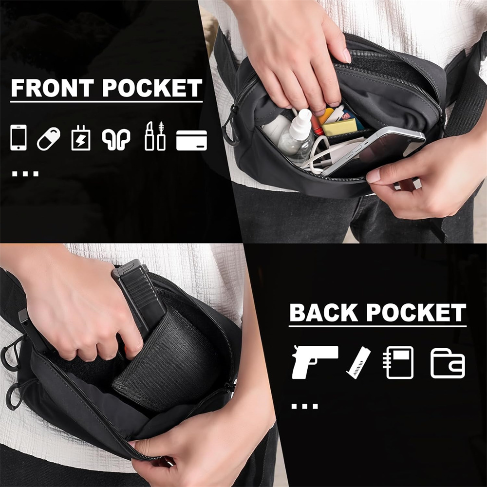 أخفى حمل بندقية حقيبة مسدس مسد - مراجعة Edc Carry Fanny Pack وسعره