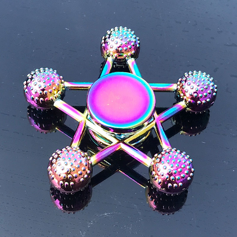 قوس قزح تململ المعادن سبينر ال - مراجعة Fidget Spinner Bearing وسعره