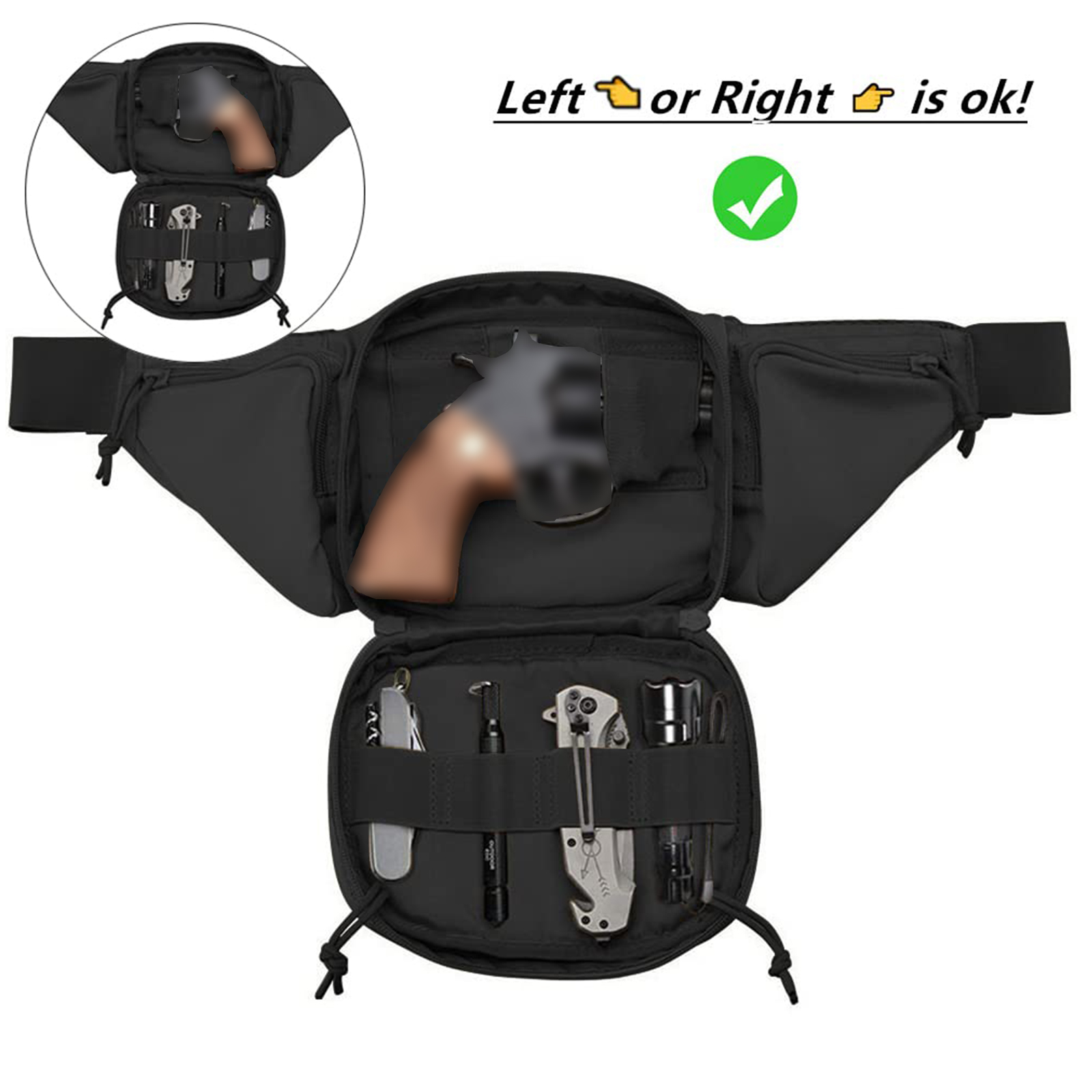 حقيبة خصر تكتيكية لحمل المسدس  - مراجعة Edc Concealed Carry Holster وسعره